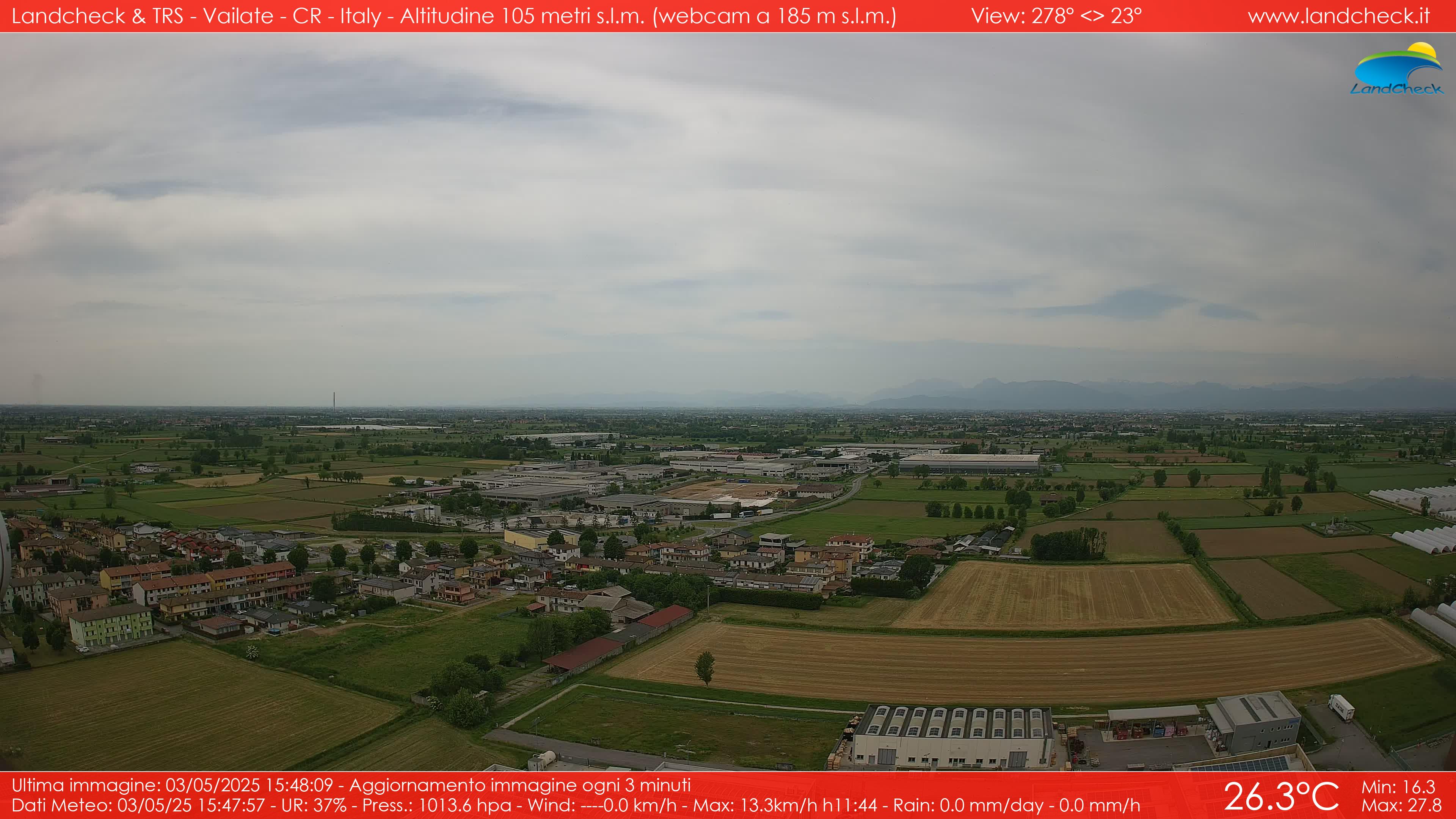 Preview delle webcam di Vailate - Vista NORD