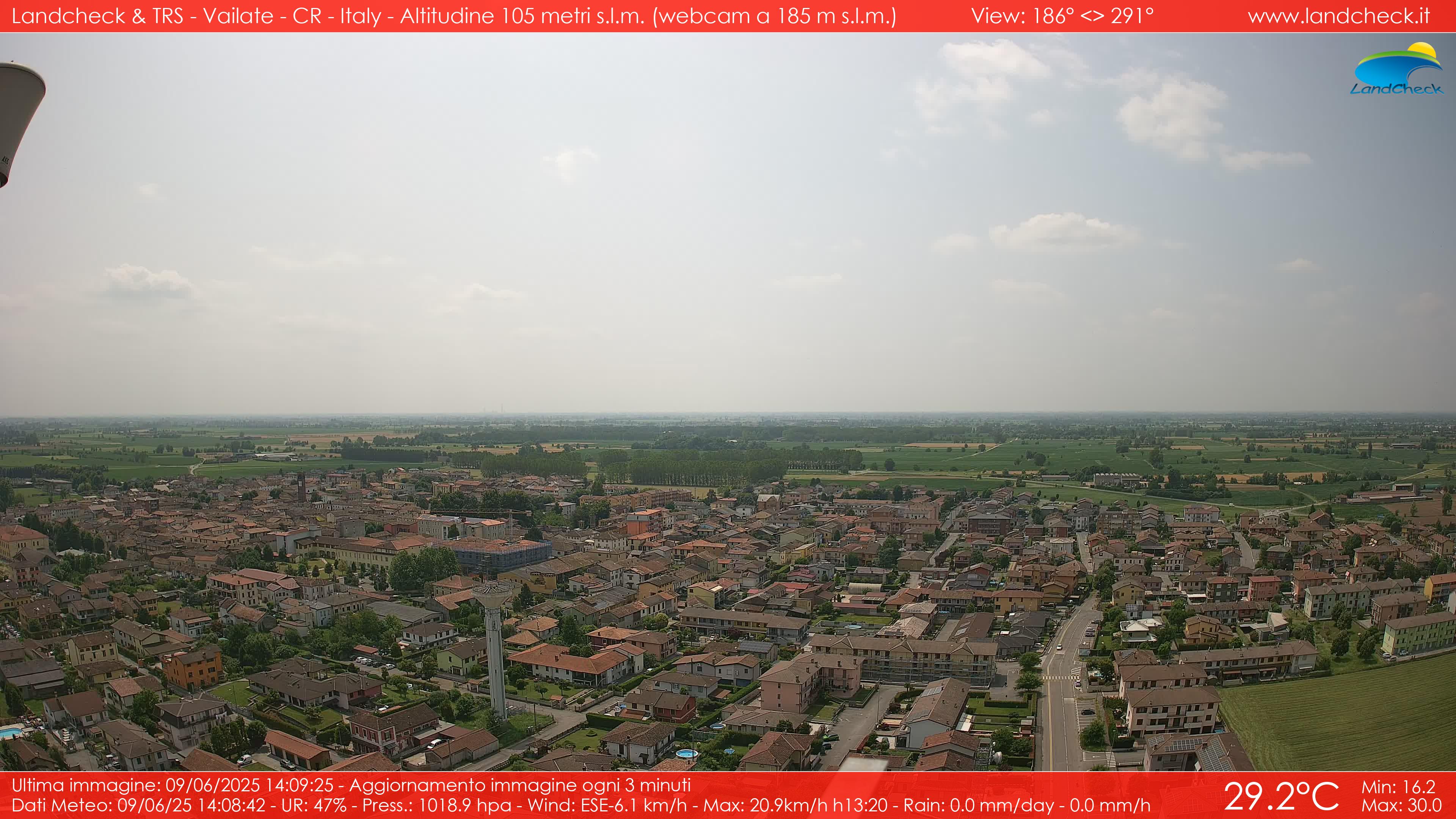 immagine della webcam nei dintorni di Sant'Angelo Lodigiano: webcam Vailate
