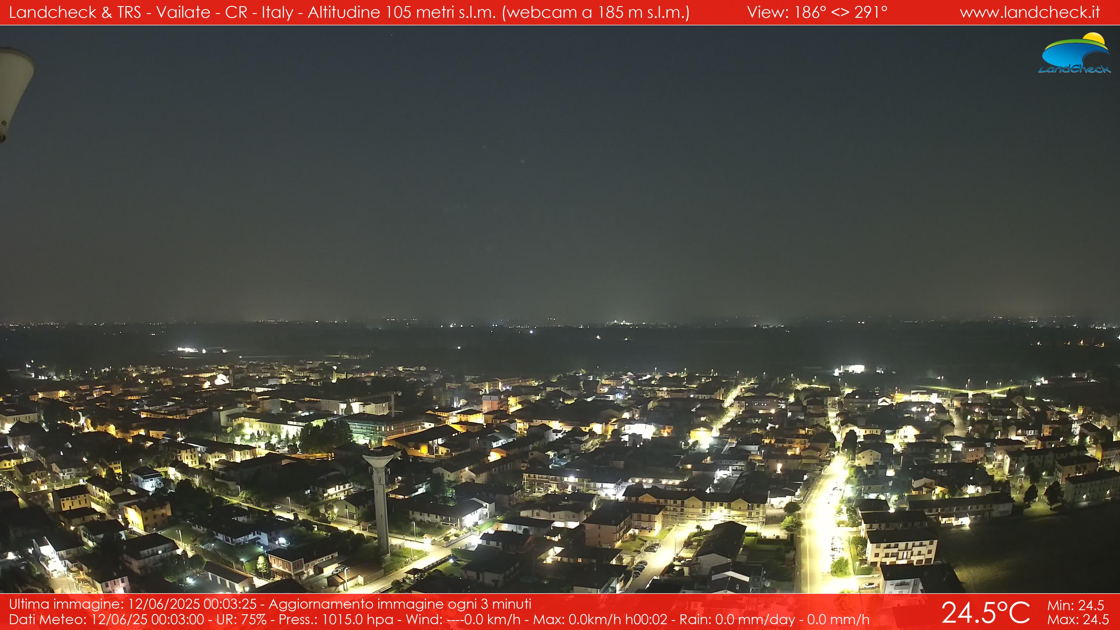 immagine della webcam nei dintorni di Sordio: webcam Vailate