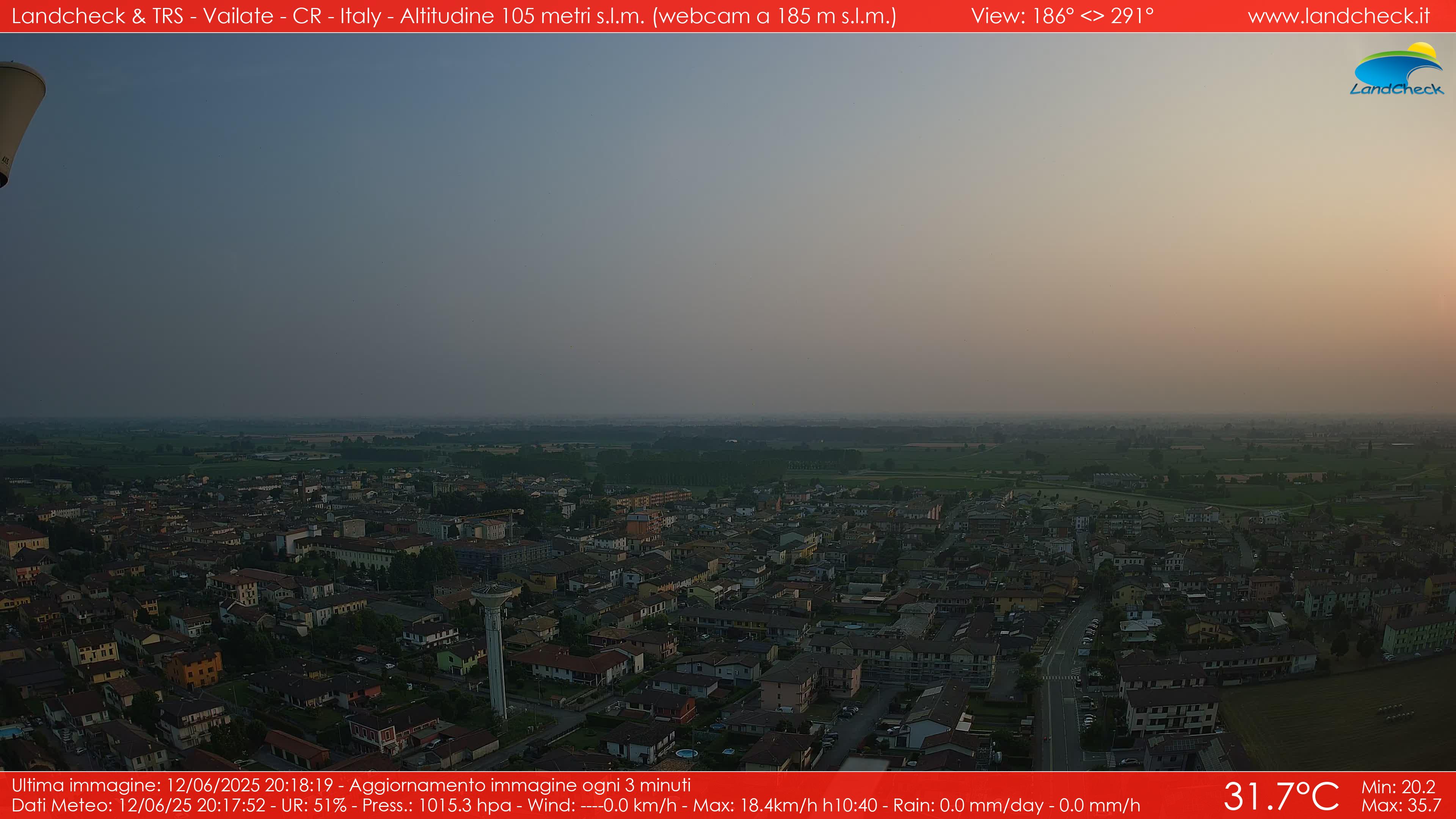 immagine della webcam nei dintorni di Sordio: webcam Vailate