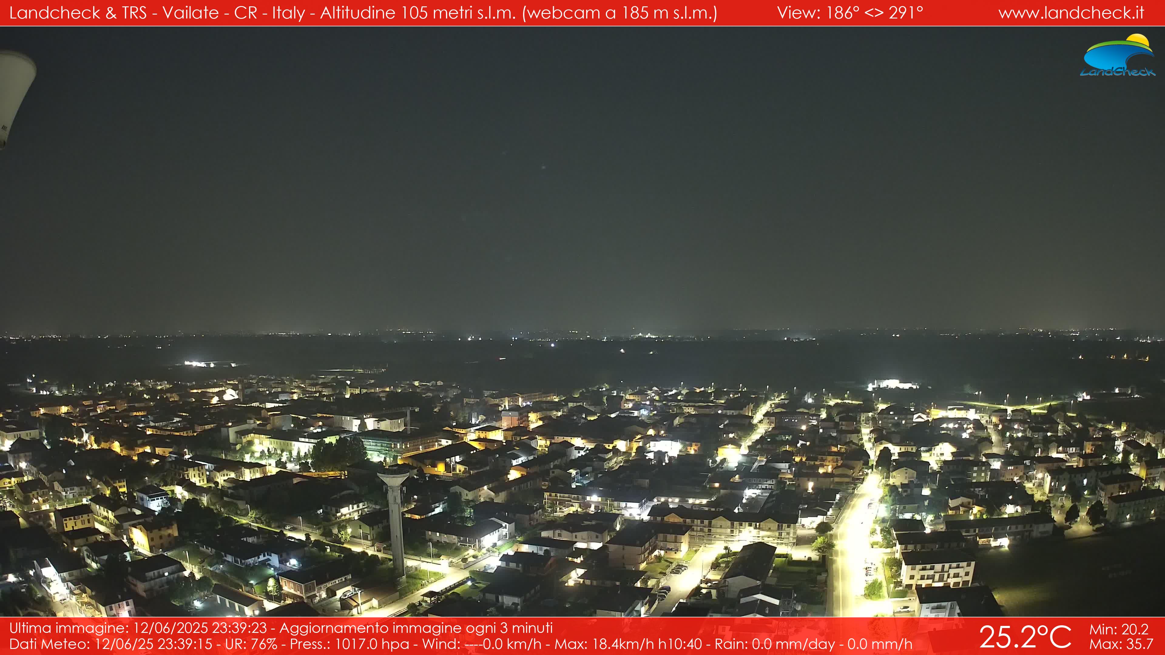 immagine della webcam nei dintorni di Graffignana: webcam Vailate