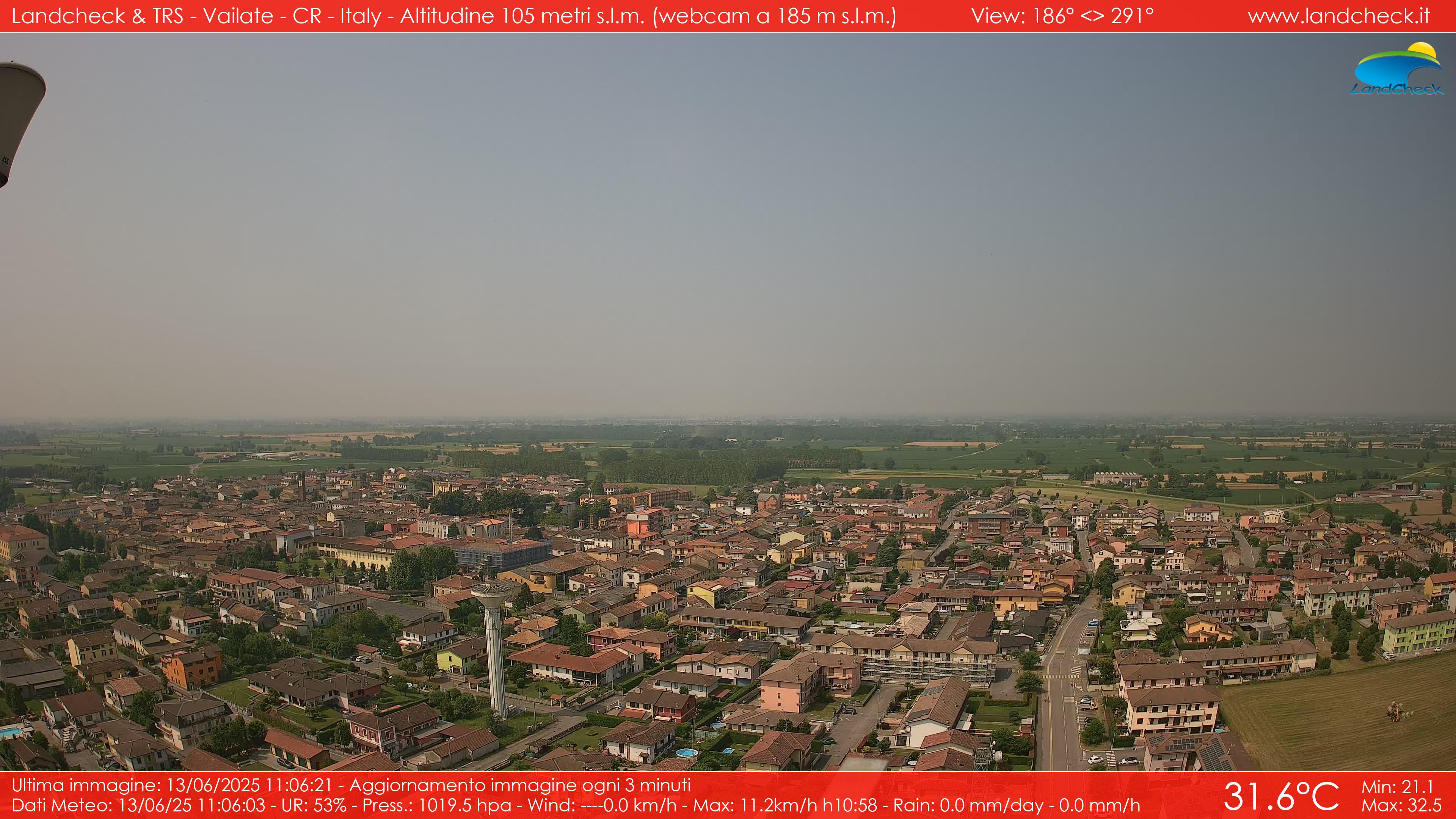 immagine della webcam nei dintorni di Soresina: webcam Vailate