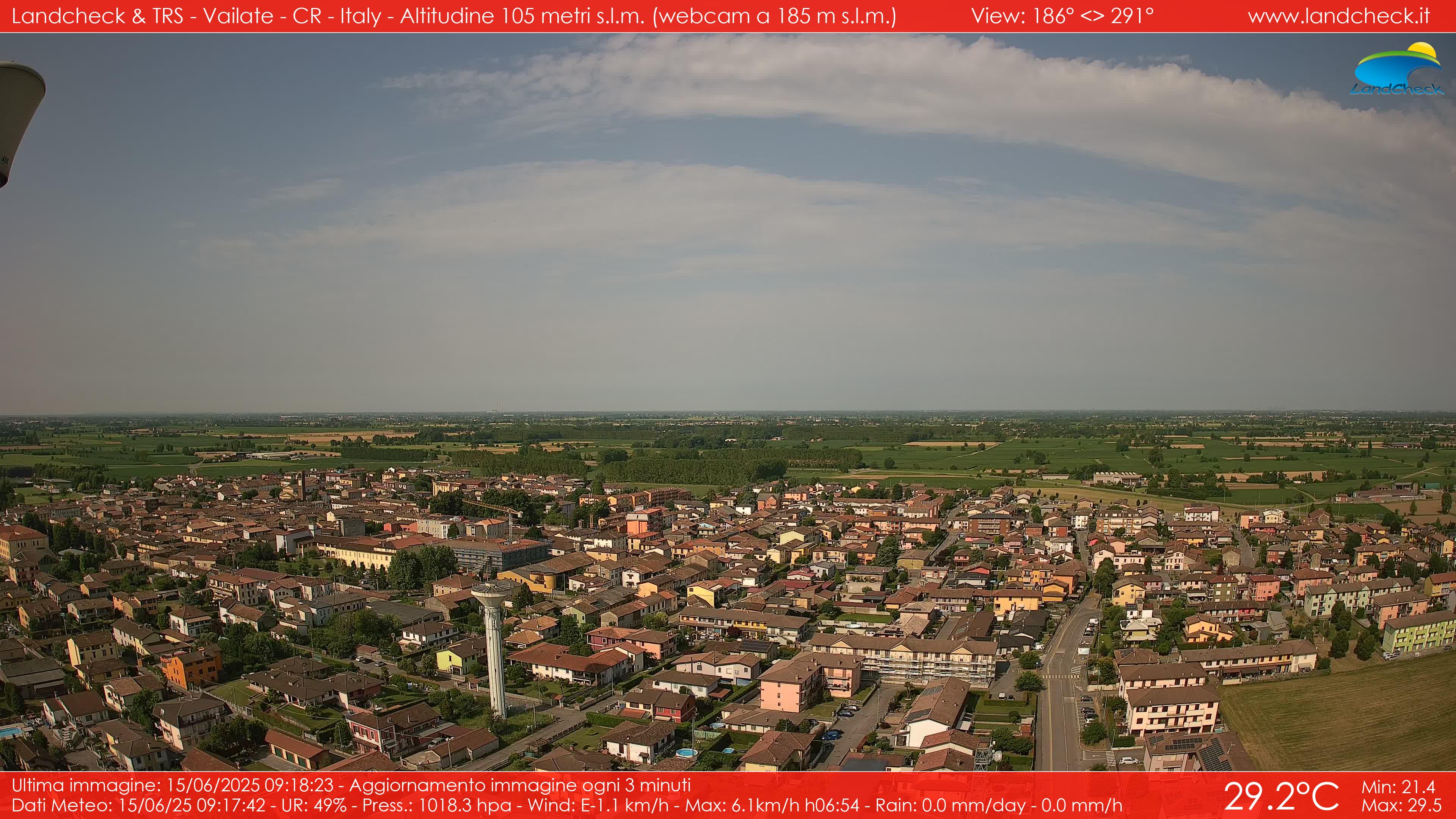 immagine della webcam nei dintorni di Crema: webcam Vailate