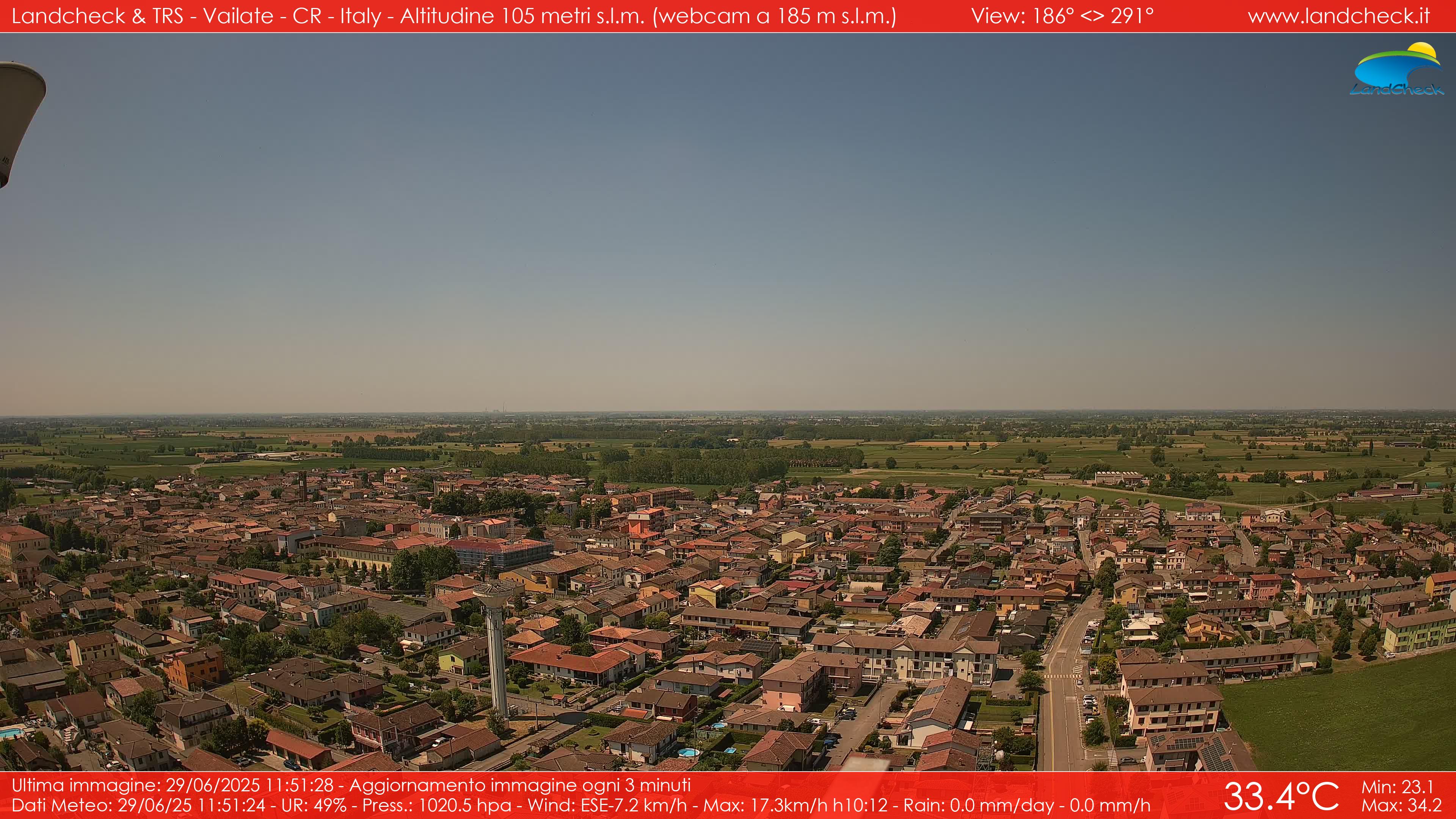 immagine della webcam nei dintorni di Ornago: webcam Vailate