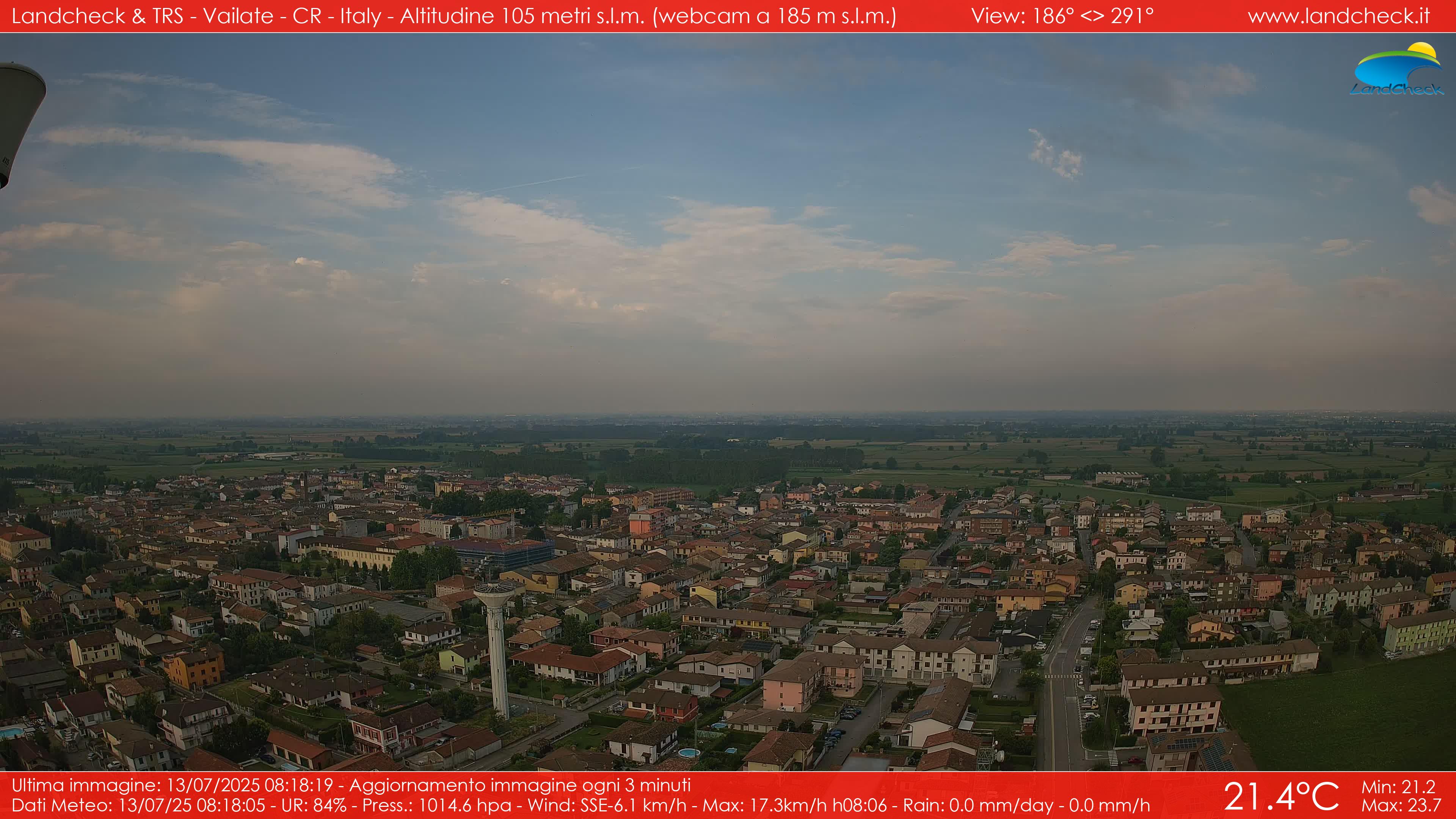 immagine della webcam nei dintorni di Sant'Angelo Lodigiano: webcam Vailate