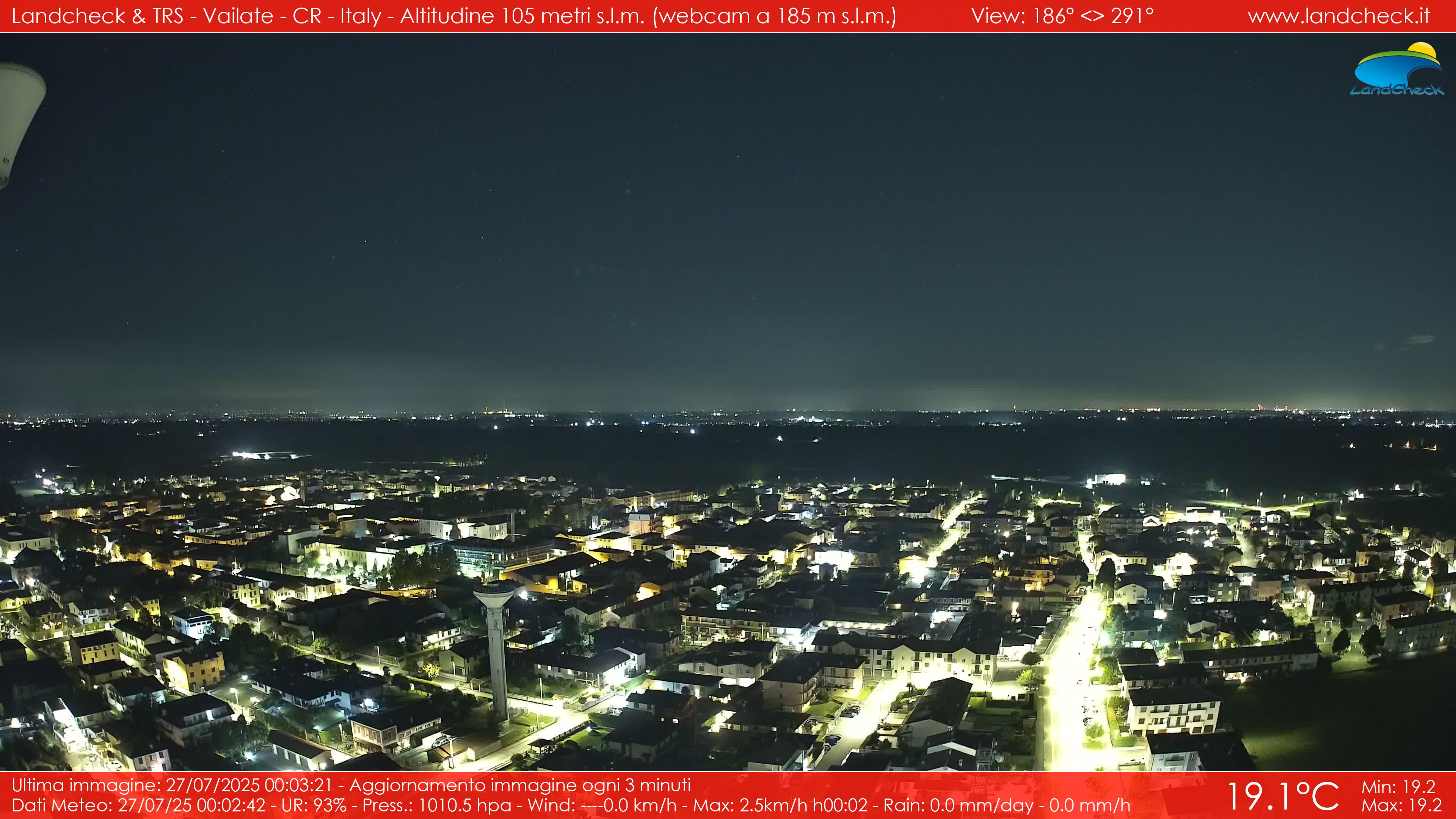 immagine della webcam nei dintorni di Sant'Angelo Lodigiano: webcam Vailate