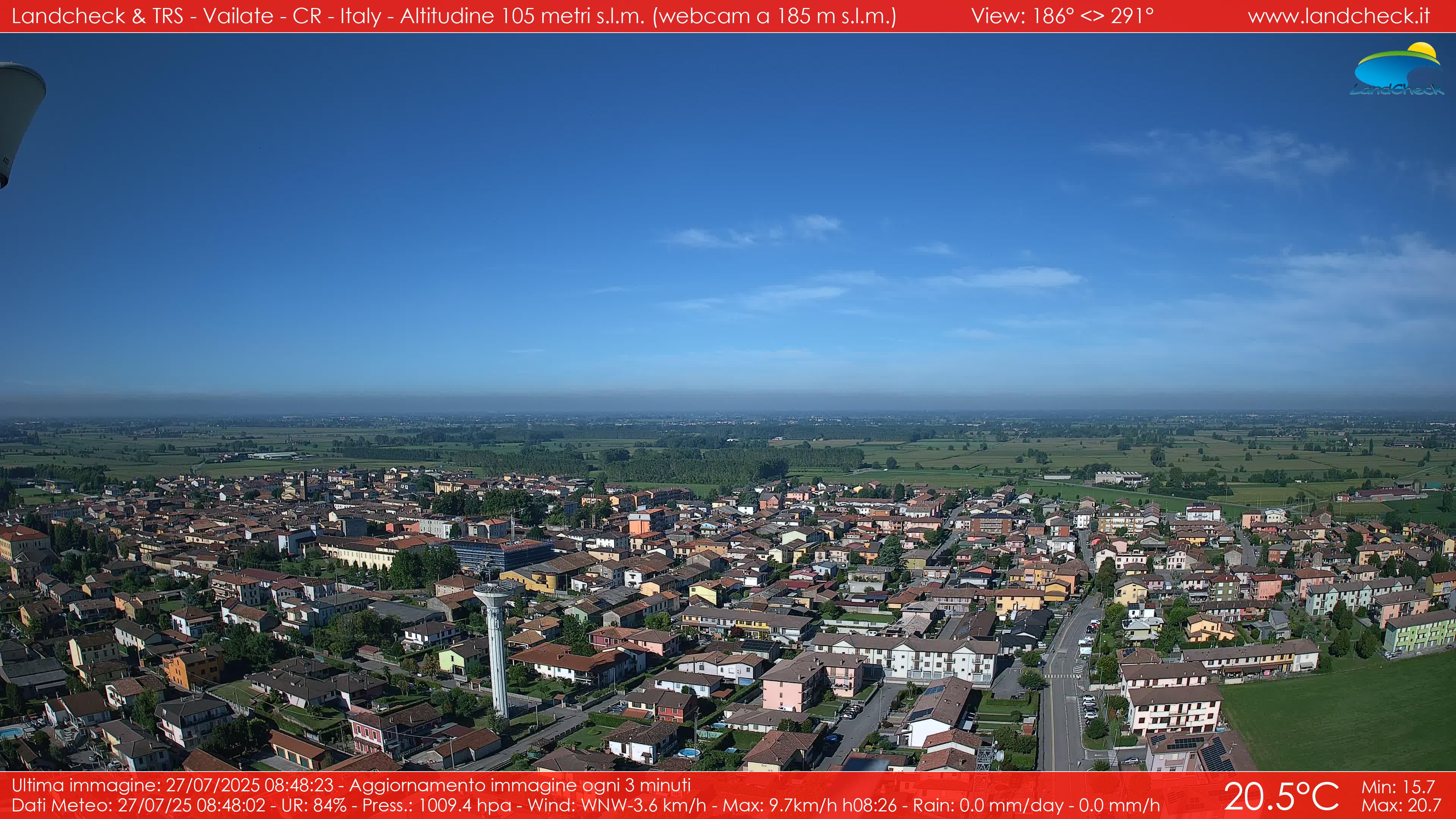 immagine della webcam nei dintorni di Cividate al Piano: webcam Vailate