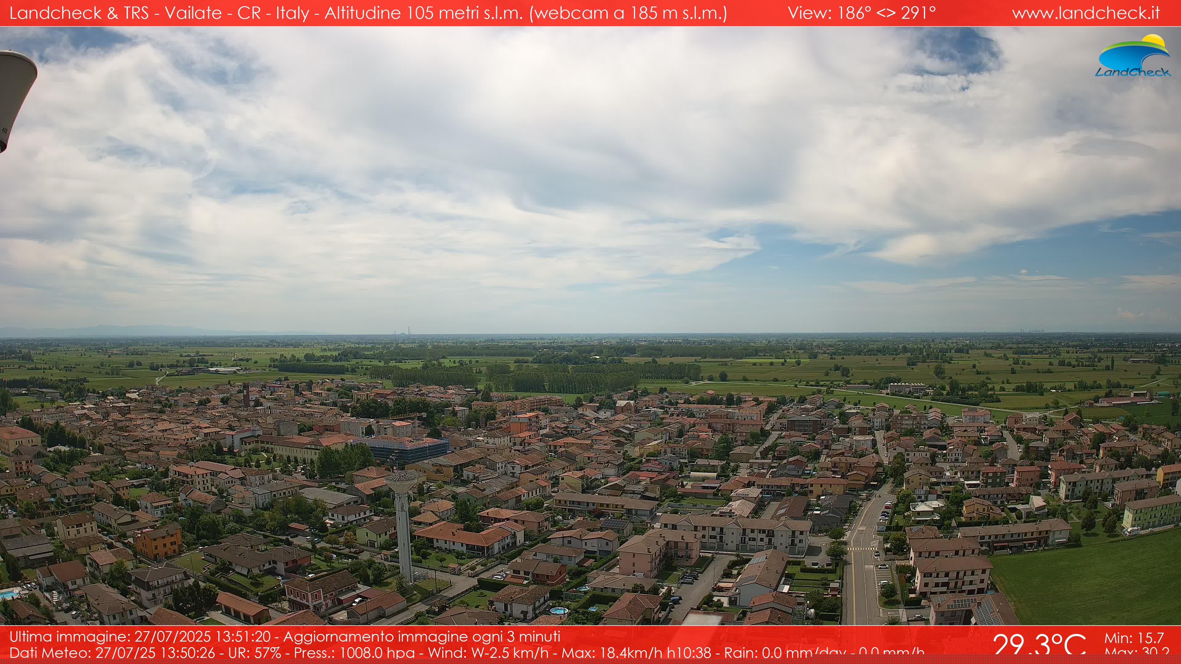 immagine della webcam nei dintorni di Casirate d'Adda: webcam Vailate