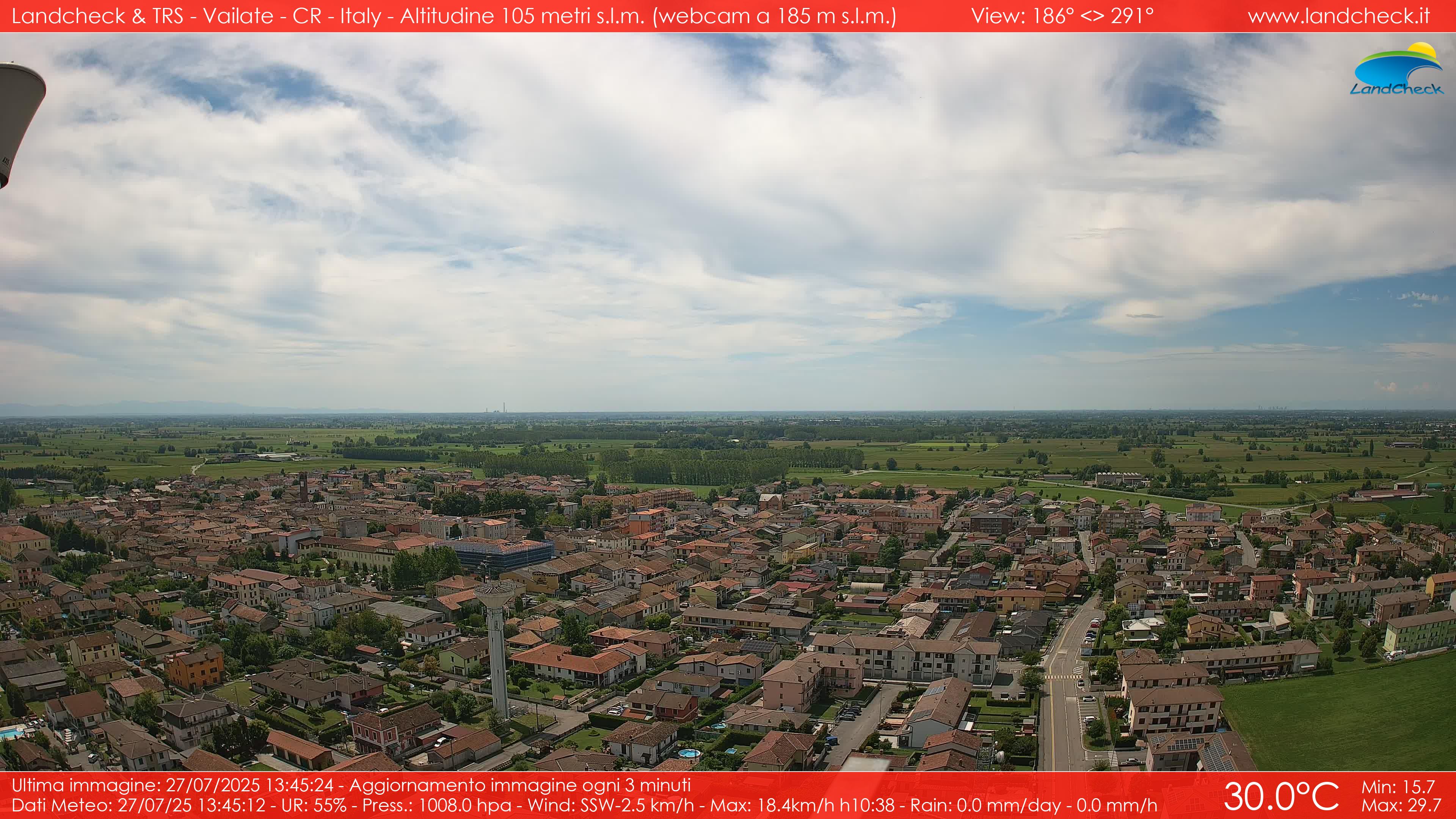 immagine della webcam nei dintorni di Graffignana: webcam Vailate