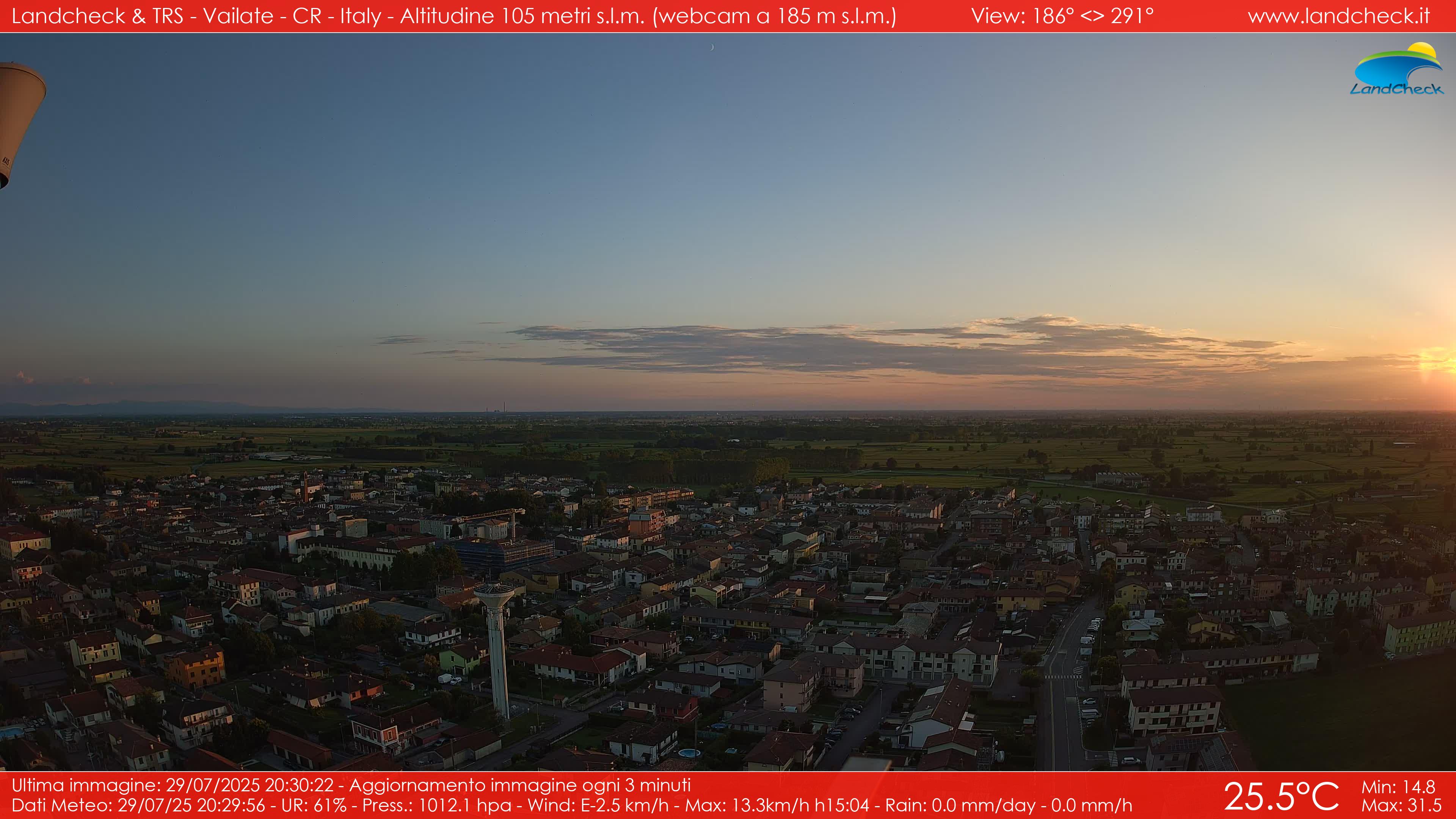 immagine della webcam nei dintorni di Sordio: webcam Vailate