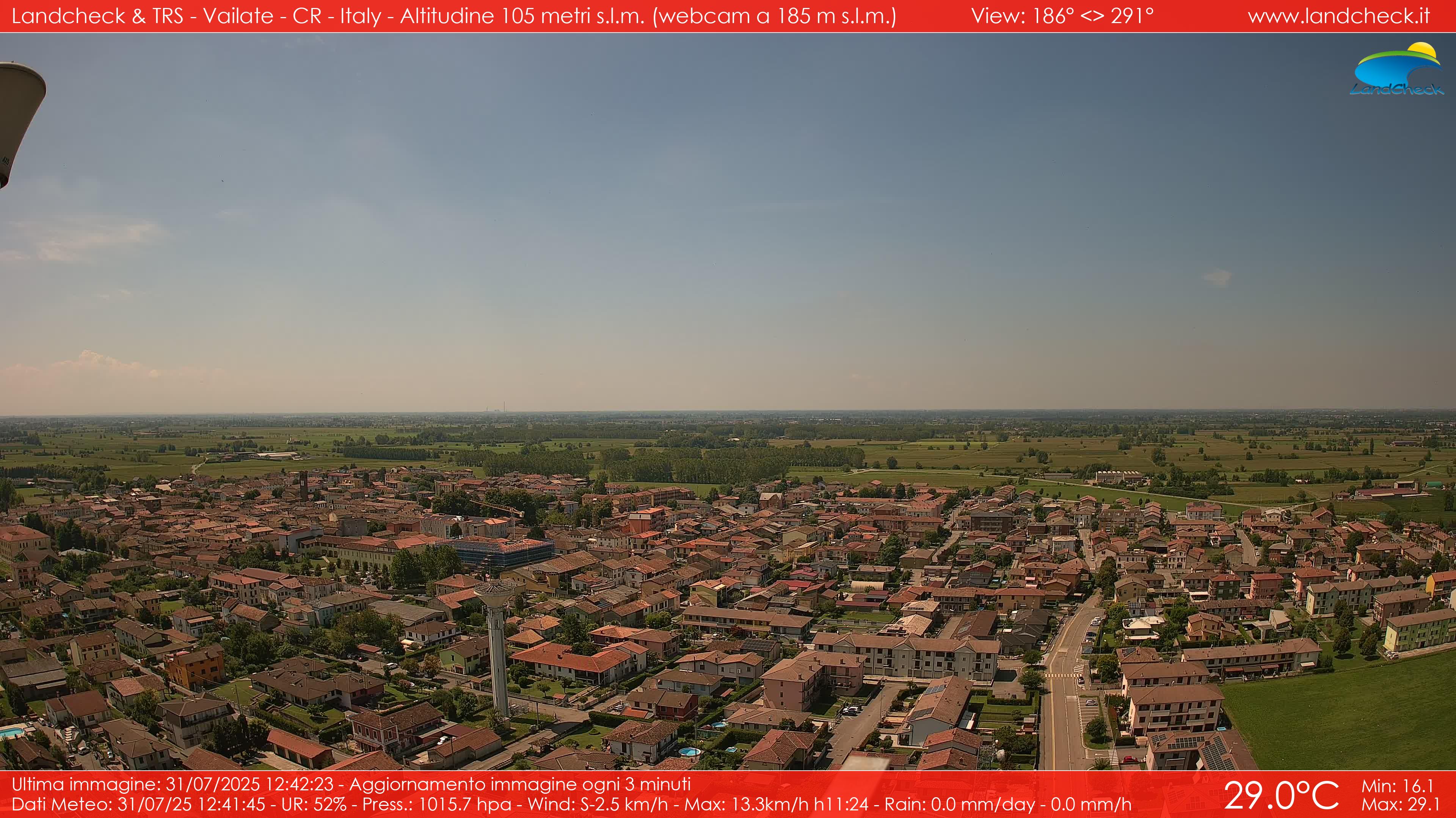 immagine della webcam nei dintorni di Lodi: webcam Vailate
