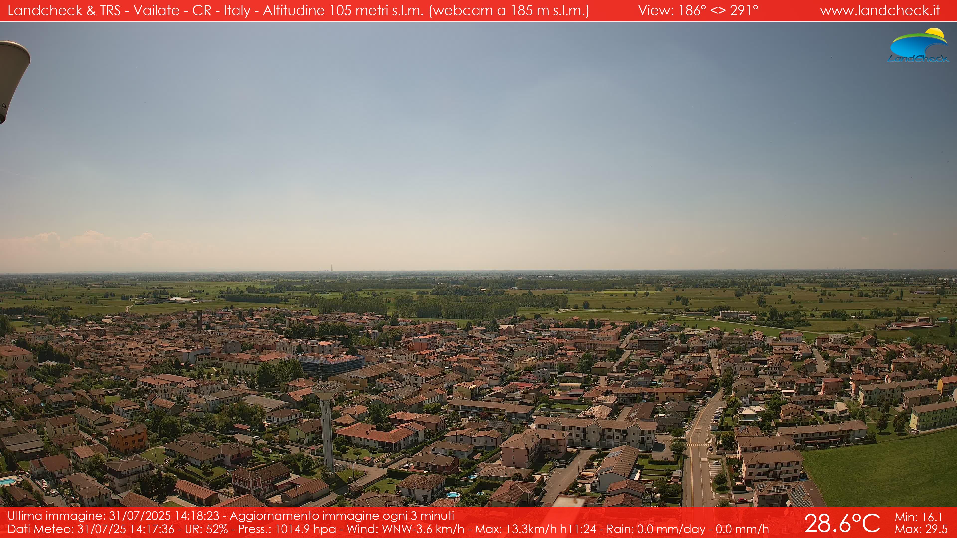 immagine della webcam nei dintorni di Soresina: webcam Vailate