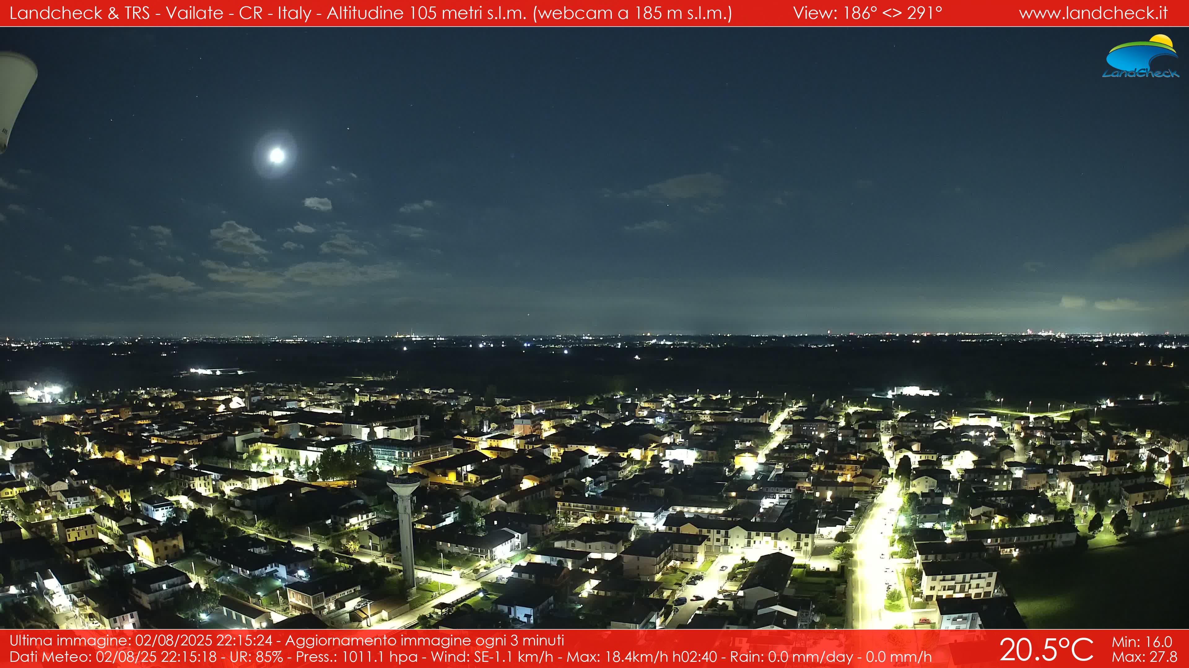 immagine della webcam nei dintorni di Crema: webcam Vailate