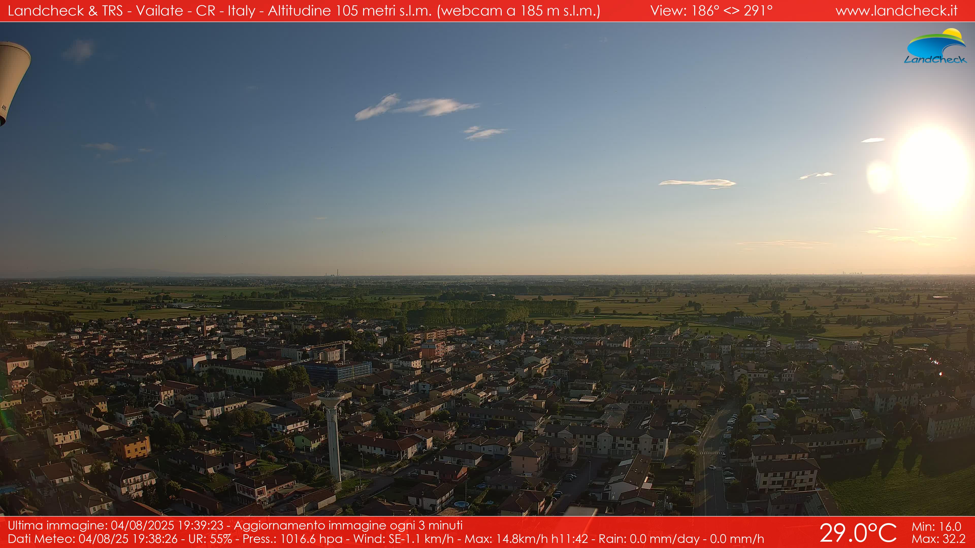 immagine della webcam nei dintorni di Graffignana: webcam Vailate