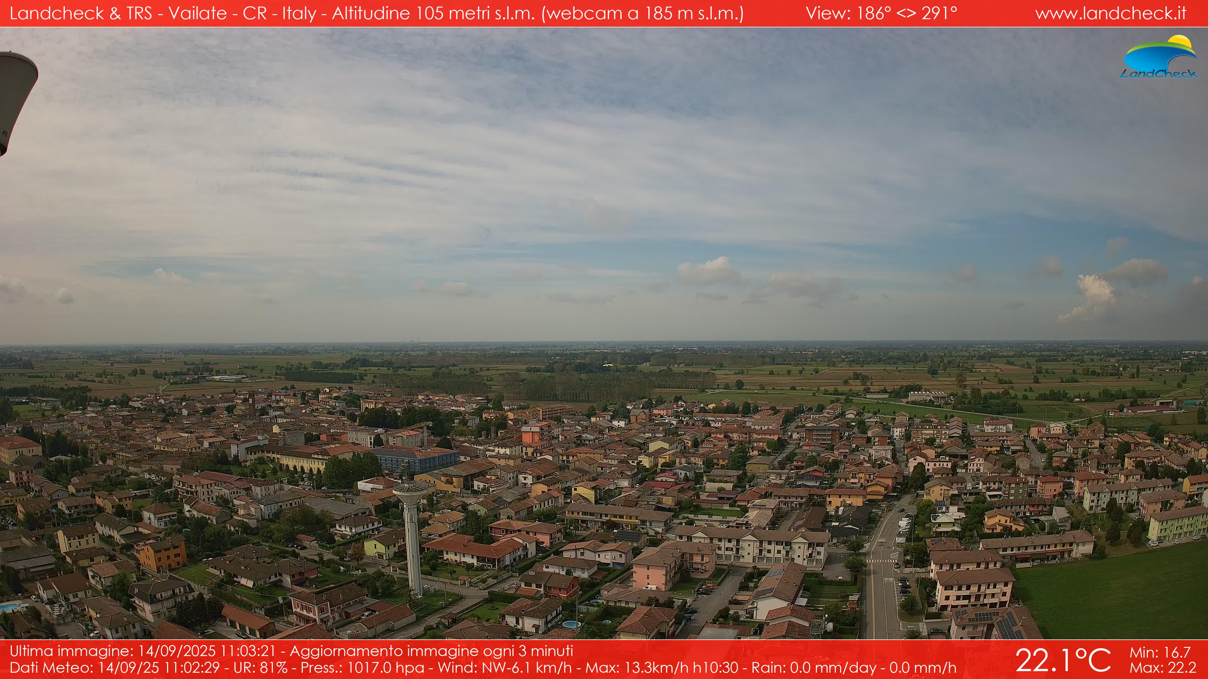 immagine della webcam nei dintorni di Osio Sotto: webcam Vailate
