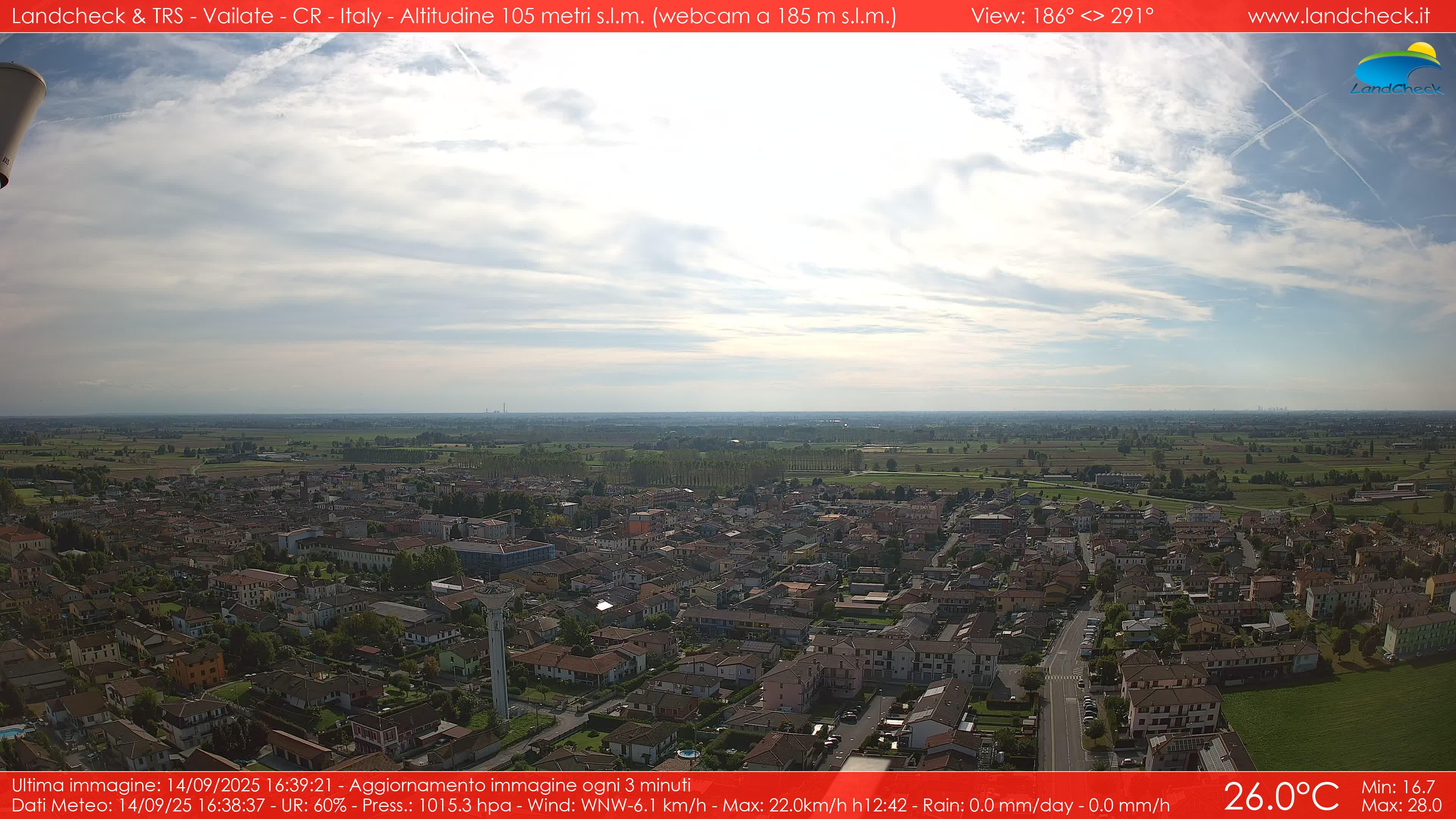 immagine della webcam nei dintorni di Osio Sotto: webcam Vailate