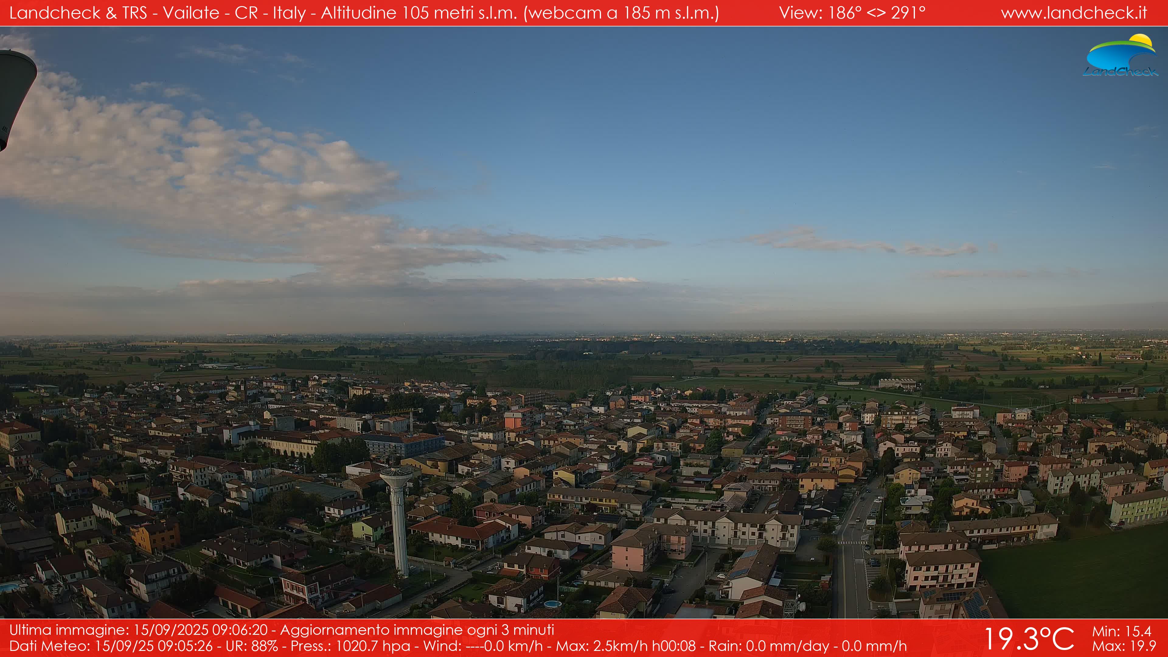 immagine della webcam nei dintorni di Lodi: webcam Vailate