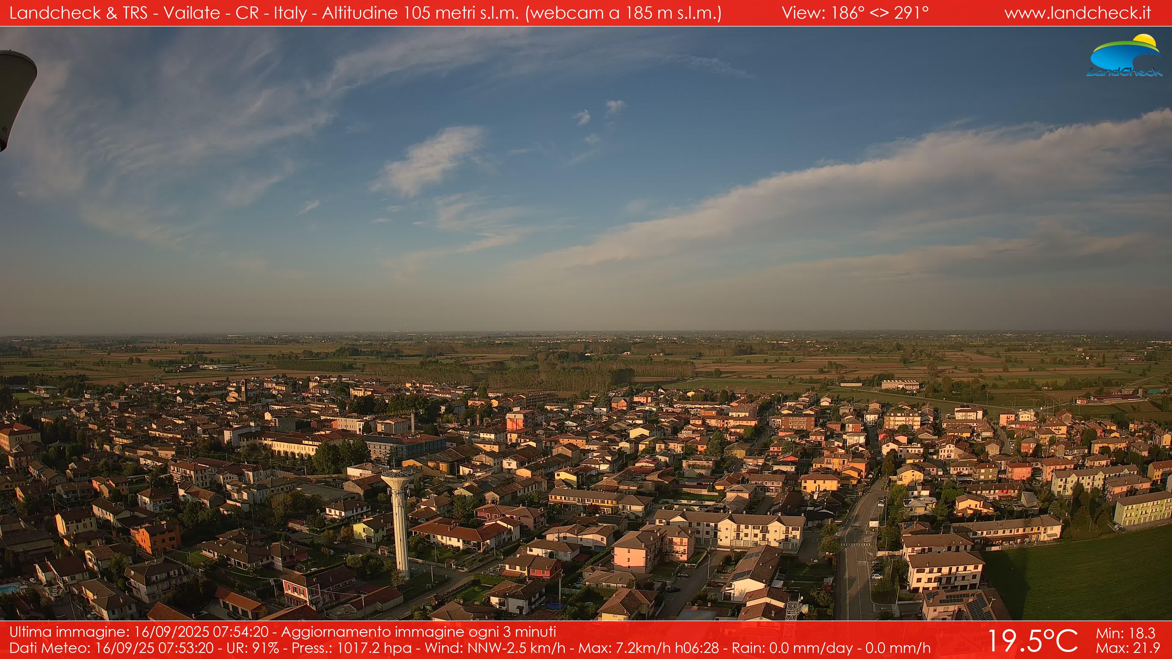 immagine della webcam nei dintorni di Crema: webcam Vailate