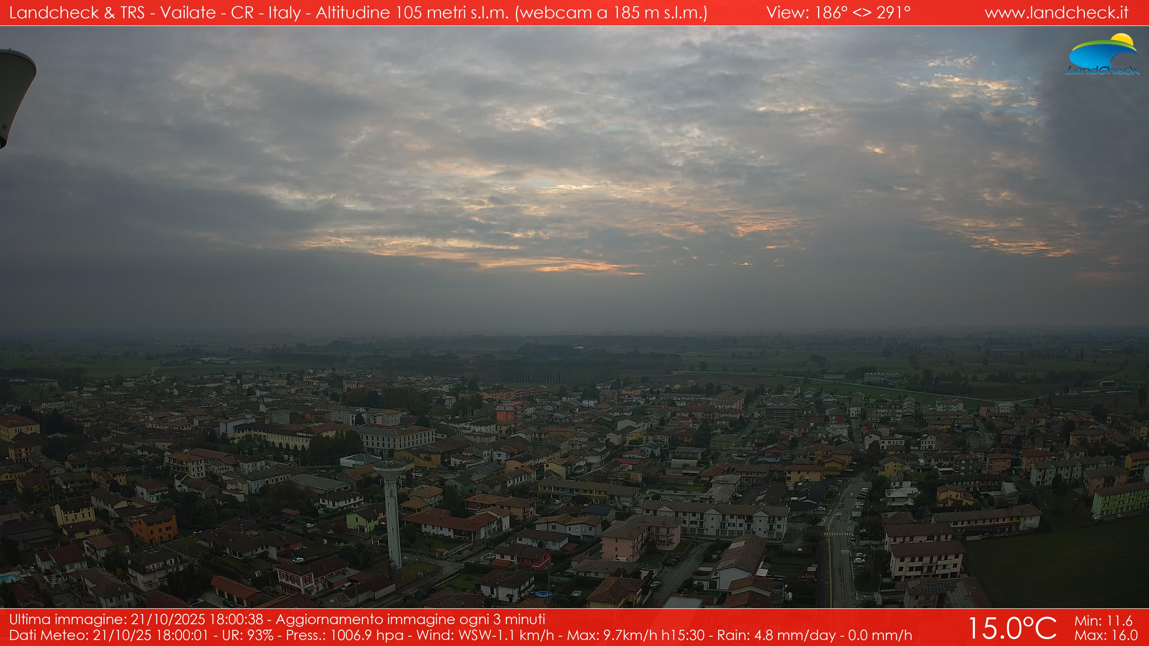 immagine della webcam nei dintorni di Cividate al Piano: webcam Vailate
