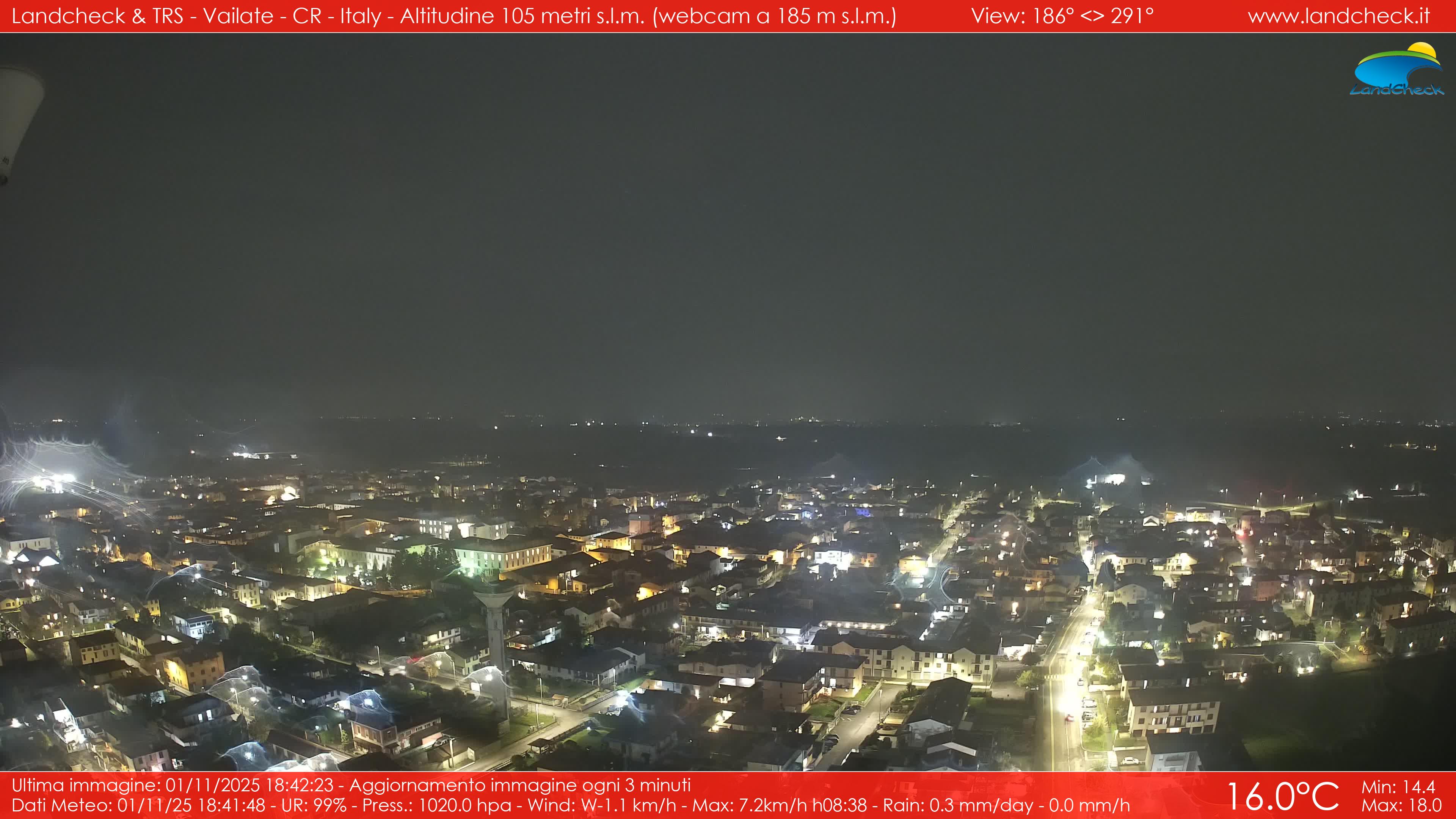 immagine della webcam nei dintorni di Crema: webcam Vailate