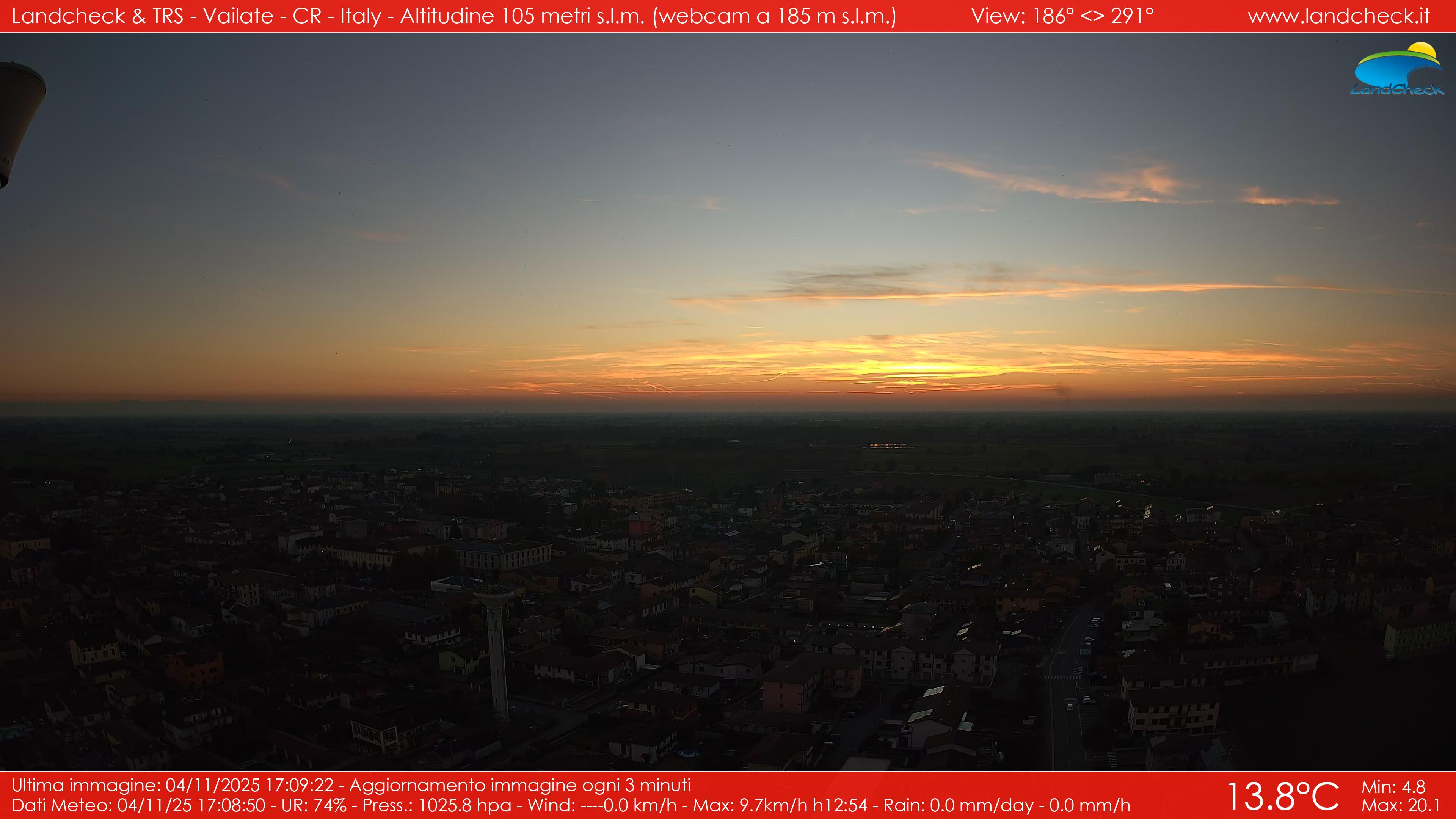 immagine della webcam nei dintorni di Graffignana: webcam Vailate