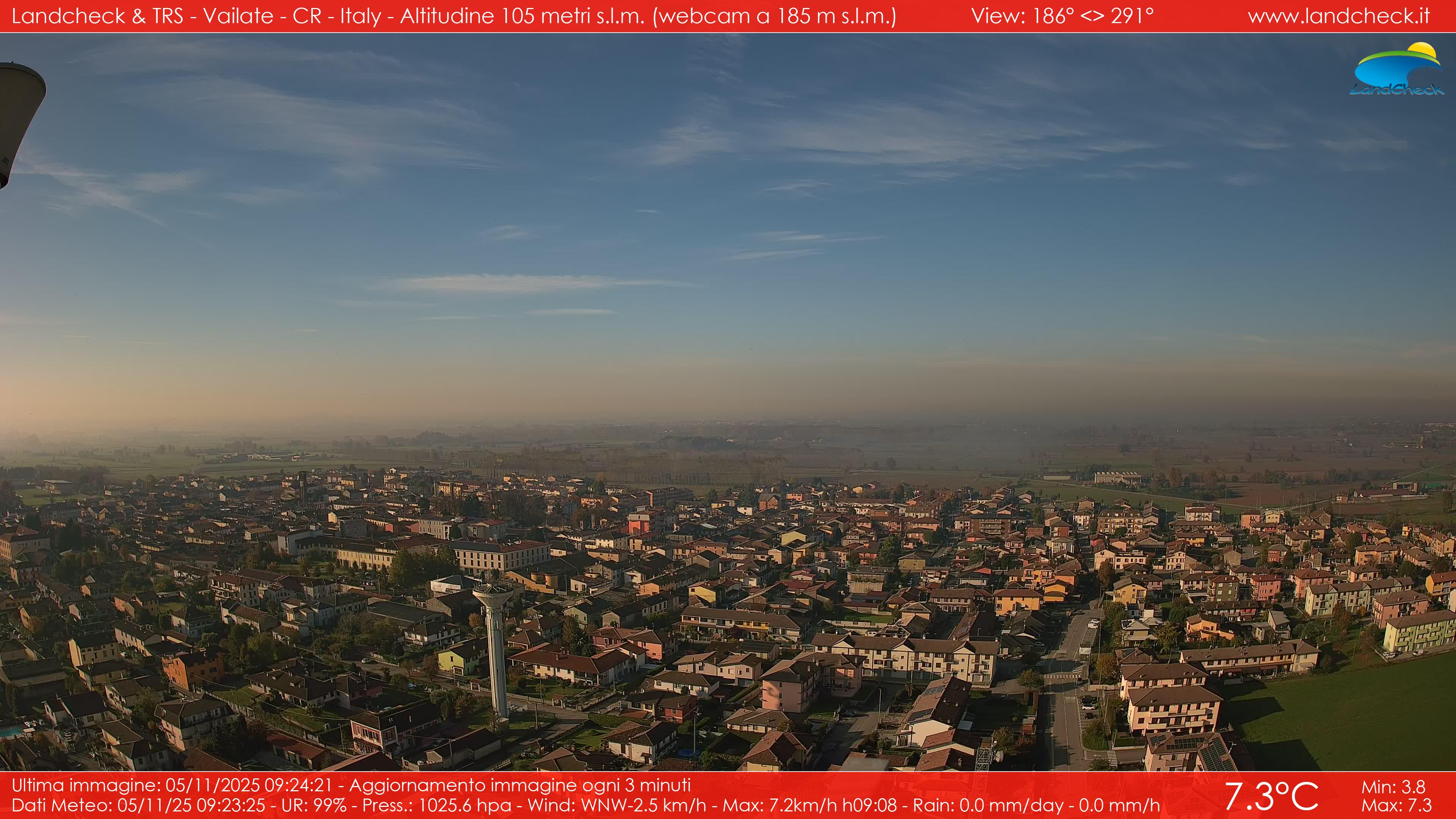 immagine della webcam nei dintorni di Graffignana: webcam Vailate