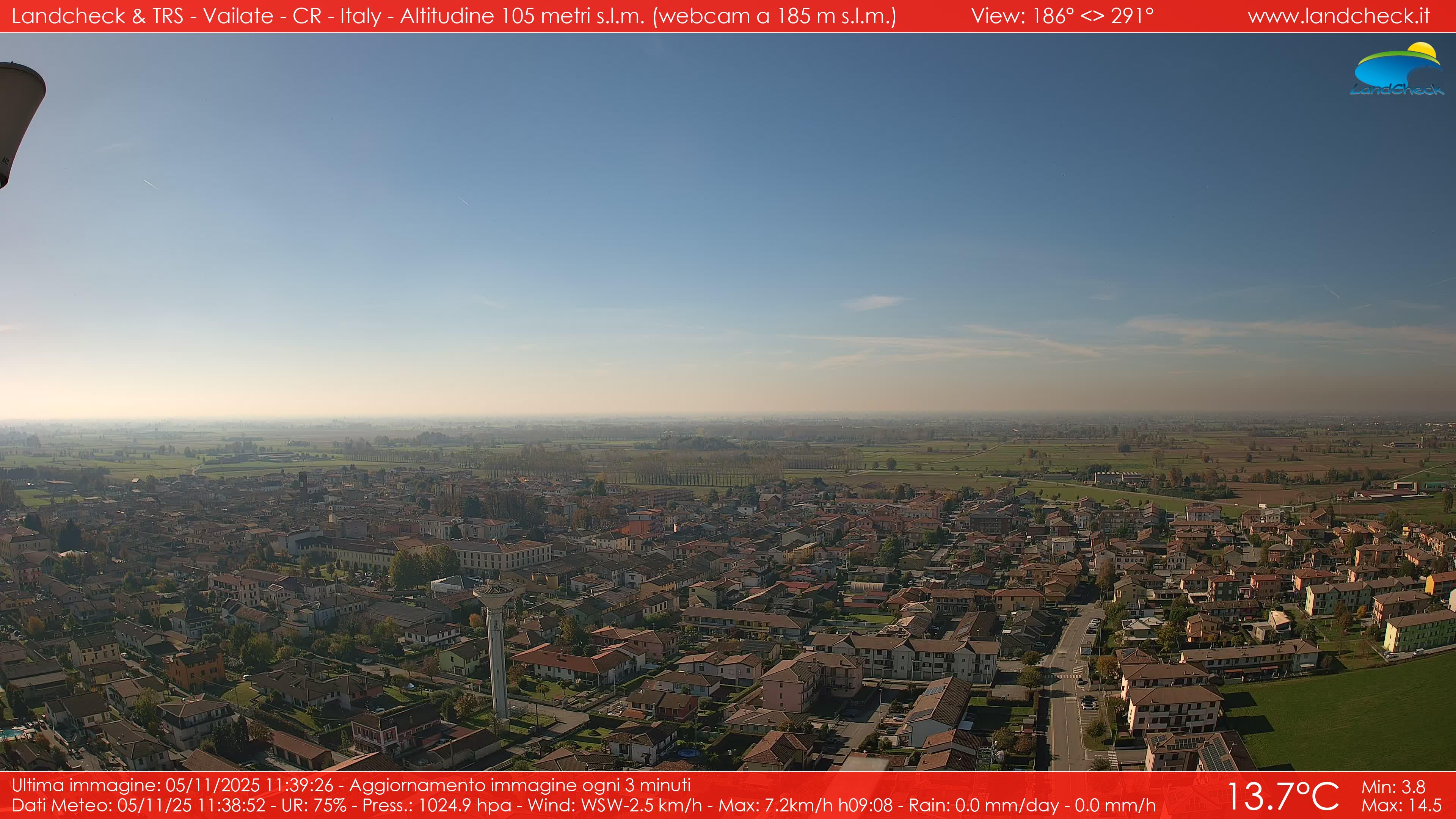 immagine della webcam nei dintorni di Casirate d'Adda: webcam Vailate